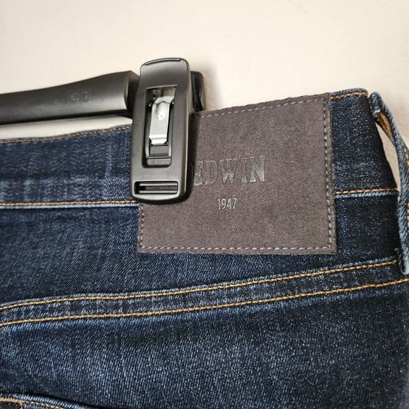 Edwin Jeans Jace Straight Cooper Blue Denim Casual Neutral Classic Medium - Picture 10 of 15